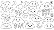 © Khansa505 - Weather Wonders: Whimsical illustrations depict a variety of animated clouds, showcasing a range of moods and weather conditions. From sunny smiles to stormy outbursts.