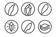© Александр Михайлюк - Sharp Velvet Icons. Line style round vector icons of Sharp Velvet: soft blade, curved crystal, silky edge, glowing shard, smooth