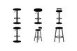 © Anjana - bar stool silhouette vector set