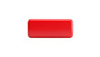 © Salle - A glossy, red rectangular button with rounded corners, against a solid black background