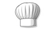 © Hungarian - Tall pleated white culinary hat graphic displayed against a plain background