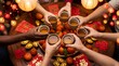 © Eduardo Accorinti - Diverse friends or family toasting with tea for Chinese New year celebration