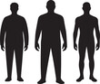 © MstJannatun - Set Of Person Standing Silhouette Black and White Human Vector Illustration