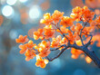 © pakoefoto - Orange light and red beautiful autumn leaves with a blurred bokeh background.