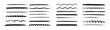 © Zooh - thirty crayon drawn underline stroke set black and white