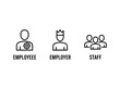 © MAHMUDA  - Employee Employer Staff Minimal Bold Line Icon Set
