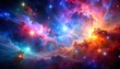 © Daniel - Vibrant cosmic nebula with glowing gas clouds and countless stars in deep space, showcasing a breathtaking celestial landscape.