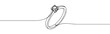 © drawing lines - Continuous one line drawing of a diamond ring. Vector illustration of wedding or engagement jewelry isolated on white background. Minimalist love concept