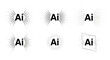 © Jamshadul - Set of six different ai logos with various styles and designs, showcasing modern and creative branding concepts