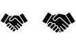 © Sabra - Handshake Silhouette Vector Icons Set for Business Partnership and Agreement
