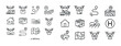 © Sasha - Drone delivery icons line art set: packages, maps, and routes