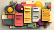 © Daniel - Agile project management concept with scrum and iteration boards abstract illustration background