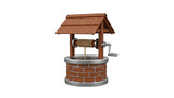 3D Render of a Well on White Background