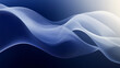 © Elena - Abstract flowing waves in blue and white tones on a deep blue background