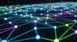 © ana - Modern network connection with glowing nodes for futuristic tech, innovative communication, and digital transformation success, vibrant and dynamic