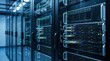© ArtStage - Rows of server racks with blinking lights in a modern data center