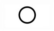 © Dedi - Minimalist black circle outline on white background, a simple geometric ring element perfect for modern design projects, abstract concepts, or a basic round frame icon