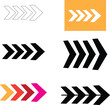 © Md - Vector Set of Chevron Arrows and Directional Icons in Black, White, and Color