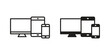 © iconic - Responsive icon element in flat simple style. Thin stroke editable icons