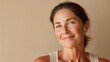 © Newleks - Mature woman with a radiant smile and natural look, proudly showing her freckles and wrinkles, representing authenticity, healthy skin, and a positive outlook on aging