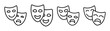 © IsratJahan - The classic symbol of drama represented by four pairs of comedy and tragedy masks