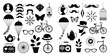 © NIKCHAN - Set of black and white icons vector illustration