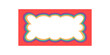 © Moonnoon - Groovy scallop rectangle border and retro frame in funky cartoon graphic style. Psychedelic and playful graphic shape with y2k background, ideal for cool creative accent or pop art project.