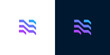 © anello - Modern abstract digital letter N or wave-like pattern logo design featuring a dynamic gradient of vibrant purple and blue hues, suitable for various technology or communication brands