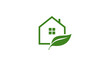© Mud - Green house with leaf logo representing eco-friendly living.