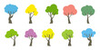 © Annas - flat style tree illustration. cartoon tree. forest nature theme
