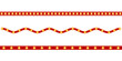 © Natali2510 - Collection of red borders and dividers with glowing light bulbs. Retro theater marquee design for festive banner, entertainment frame, cinema decoration, Broadway style separator or party element. PNG
