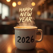 © anca enache - New year's coffee cheers for 2026 celebration