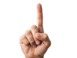 © Tarikulsio - Hand making a single finger gesture isolated on transparent background