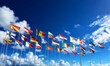 © StreetOnCamara - EU europe flag european union vlag blue skt cloudy white color copy space membership country politic government eu 27 country national democracy economy international freedom agreement business EU