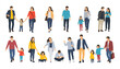 © RNB DESIGN - Vector People – Front and Side Views, Editable Illustration Set