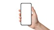 © Yoseph - Mockup of Hand Holding Smartphone with Blank White Screen