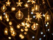© ZinMe Be - Captivating Arrangement of Glowing Ornaments and Lanterns Enhancing the Ambiance of Winter Nights