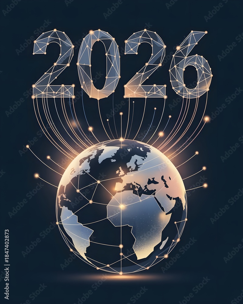 Global connectivity and future technology shaping the year 2026 Stock ...