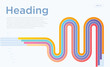 © hrh - Colorful abstract wave infographic landing page. Flowing rainbow paths. Creative business presentations, startup website, technology marketing, data storytelling, sound visualizations modern UI design