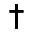 © chalindu - Christian cross symbol icon in solid black style for religious content, faith-based designs, and spiritual branding