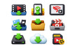 © Sapphire - Cartoon style icon set for download and media applications
