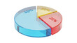 © Lukas - Transparent pie chart with 45, 30, and 25 percent slices isolated PNG, data visualization for business presentations and statistical analysis