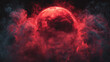 © Thiago - A vibrant depiction of a red moon, enveloped by dramatic, swirling clouds, creating a sense of awe and mystery.