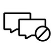 © Sentya - blocked message Line Icon