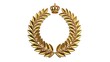 © uzii - High-quality metallic gold emblem for top-tier achievements including a detailed crown and circular laurel leaf design