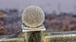 © I - Frost on the iron in the morning.