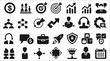 © Afroza - Business and Finance strategy icons vector set.