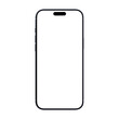 © ChunkyDude - Deep blue smartphone mockup template. No background. Empty screen. Only frames. png