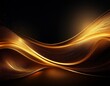 © Terrance - abstract wavy lines in golden color on a dark background smooth and flowing enhanced with luminous curves and radiant highlights that create elegant modern digital visuals
