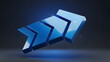 © lucassphoto - Dynamic blue 3D arrows depicting growth and future direction Generative AI
